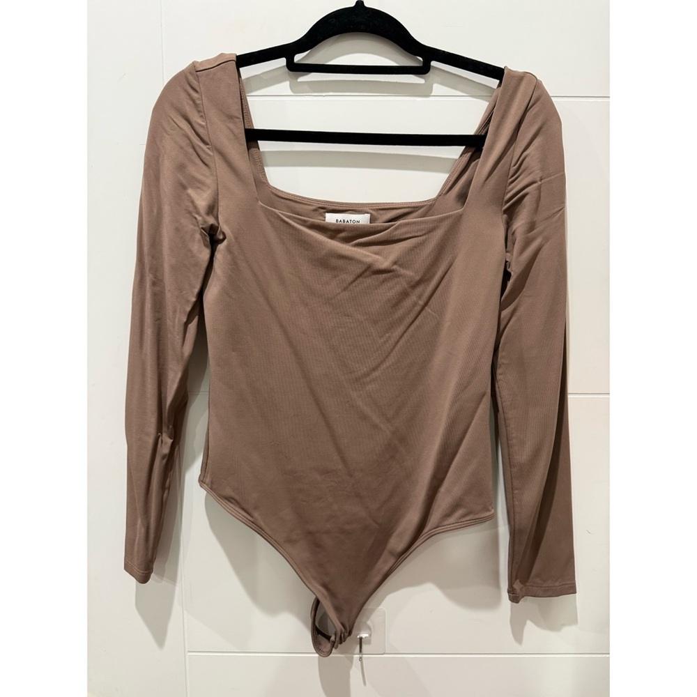 Aritzia Contour Squareneck Long Sleeve Bodysuit